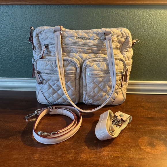 MZ Wallace Handbags - MZ Wallace Crosby City bag in Mushroom
